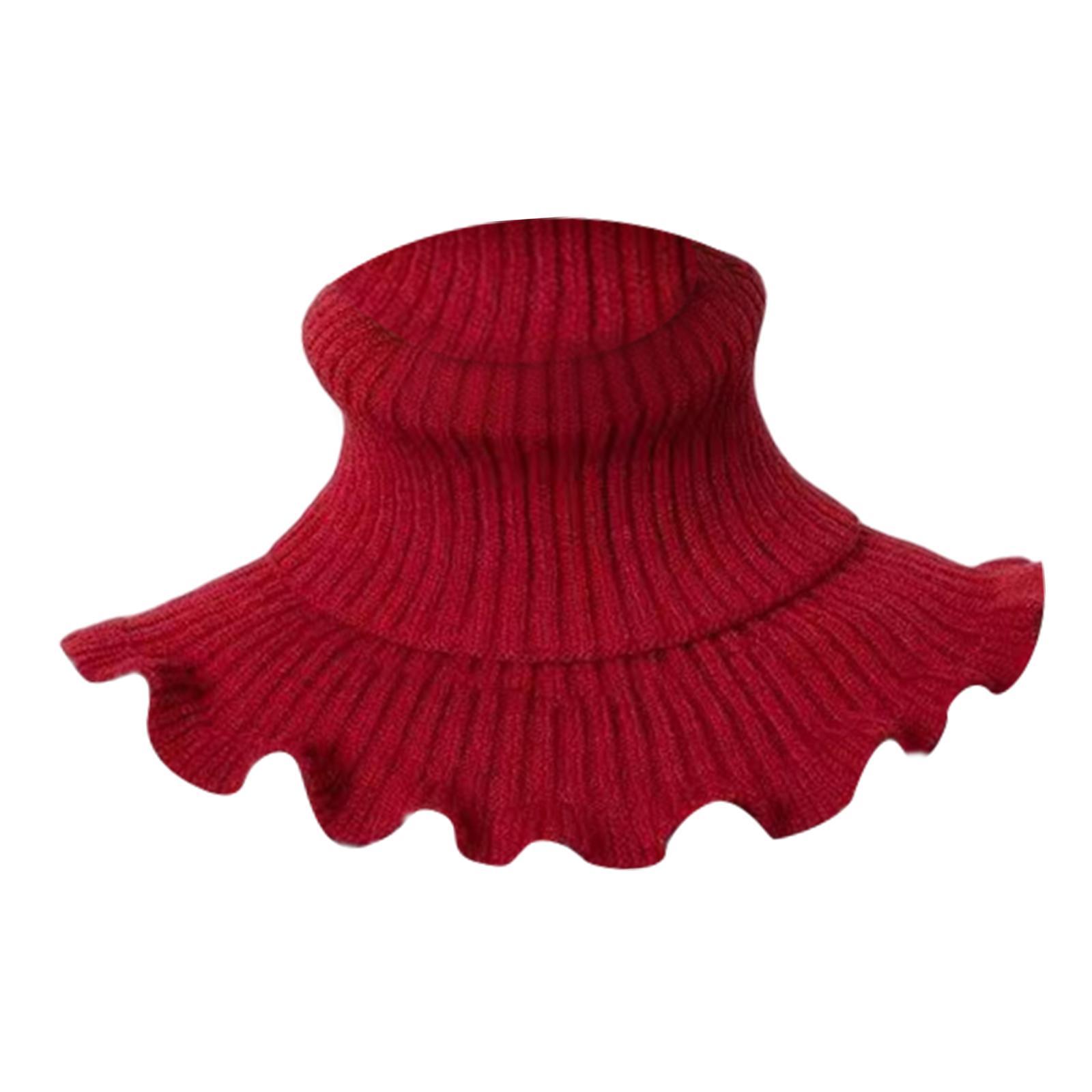 Women Turtleneck Knit Neck Warmer Scarf Quality Fabric Windproof