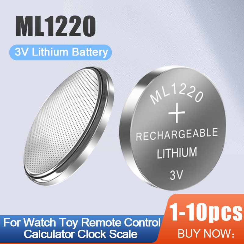 1-10 Chiếc ML1220 1220 Pin Sạc Lithium 3V CMOS RTC BIOS Dự Phòng Nút Đồng Xu Tế Bào Cho Laptop Bo Mạch Chủ thay Thế CR1220 Màu sắc: 2 Chiếc