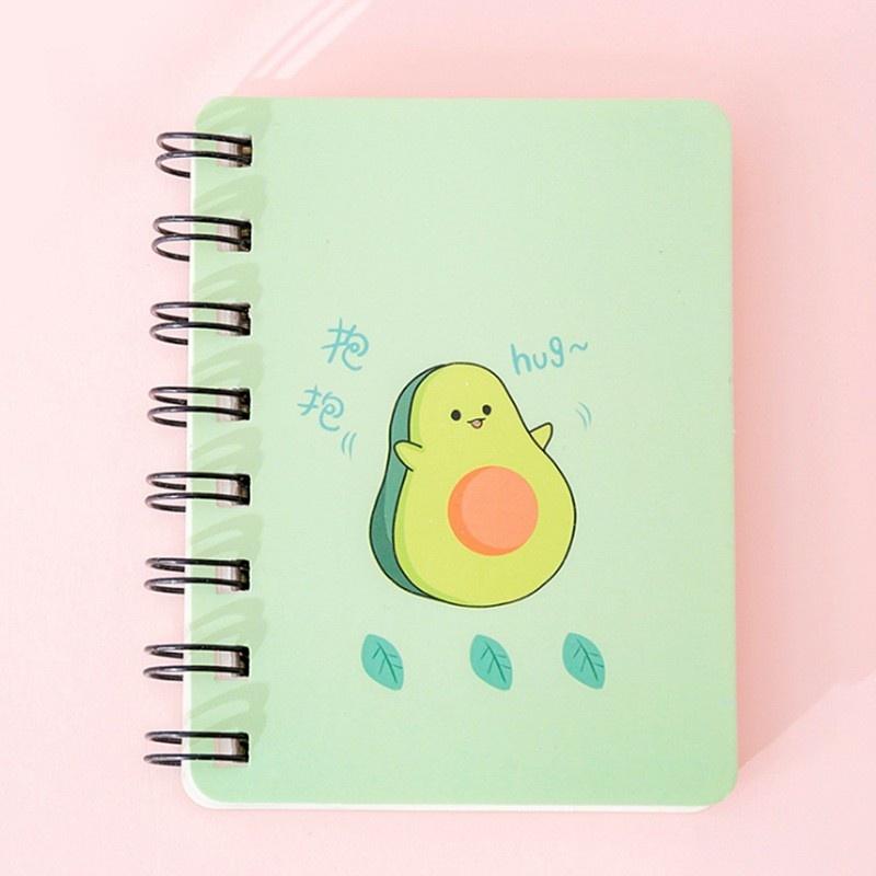 Sổ tay Mini họa tiết quả bơ hoạt hình dễ thương