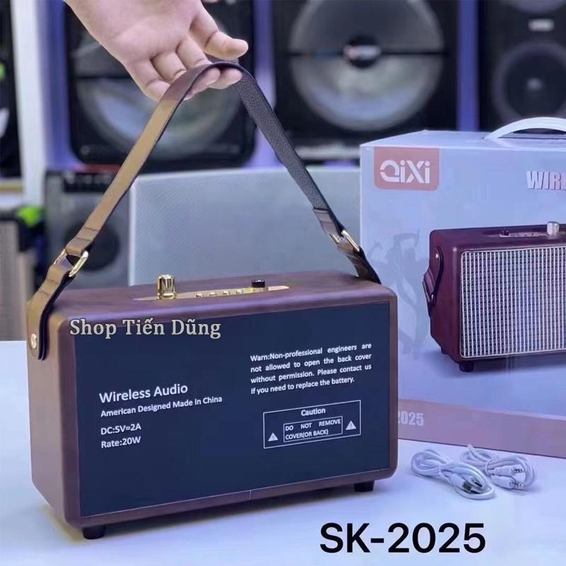 Loa bluetooth Qixi SK-2025 kiểu dáng cổ điển sang trọng - Loa Không Dây SK2025 Hỗ Trợ V5.0, USB, Thẻ Nhớ TF, Cổng AUX