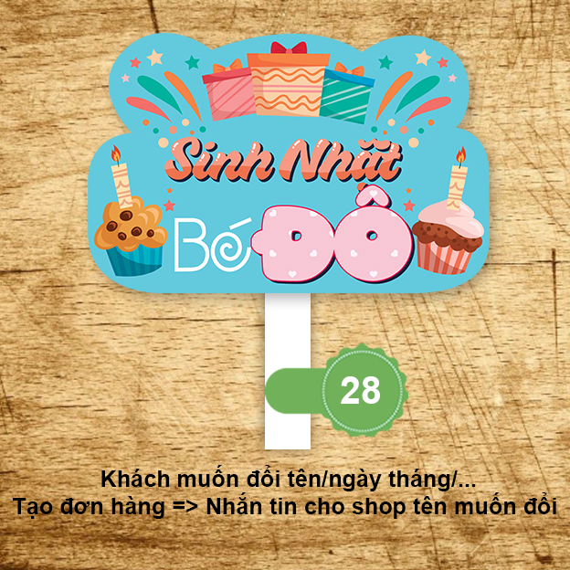 Bảng hashtag sinh nhật MS 28