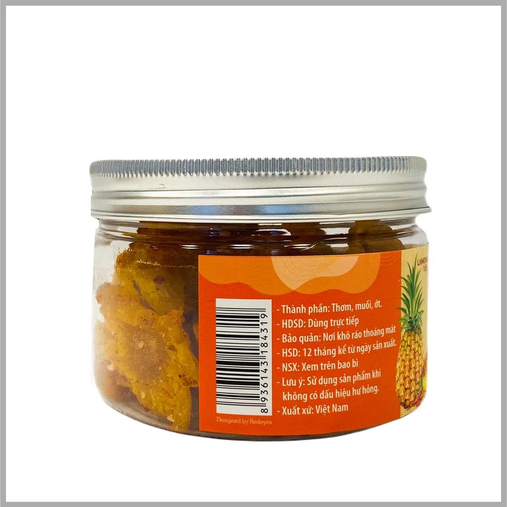 Thơm (dứa) phủ muối ớt Langbiang Food, 100g, hũ