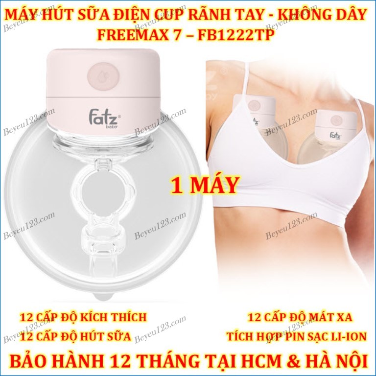 MÁY HÚT SỮA ĐIỆN RẢNH TAY VÀ KHÔNG DÂY Fatzbaby - FREEMAX 7 - FB1222TP