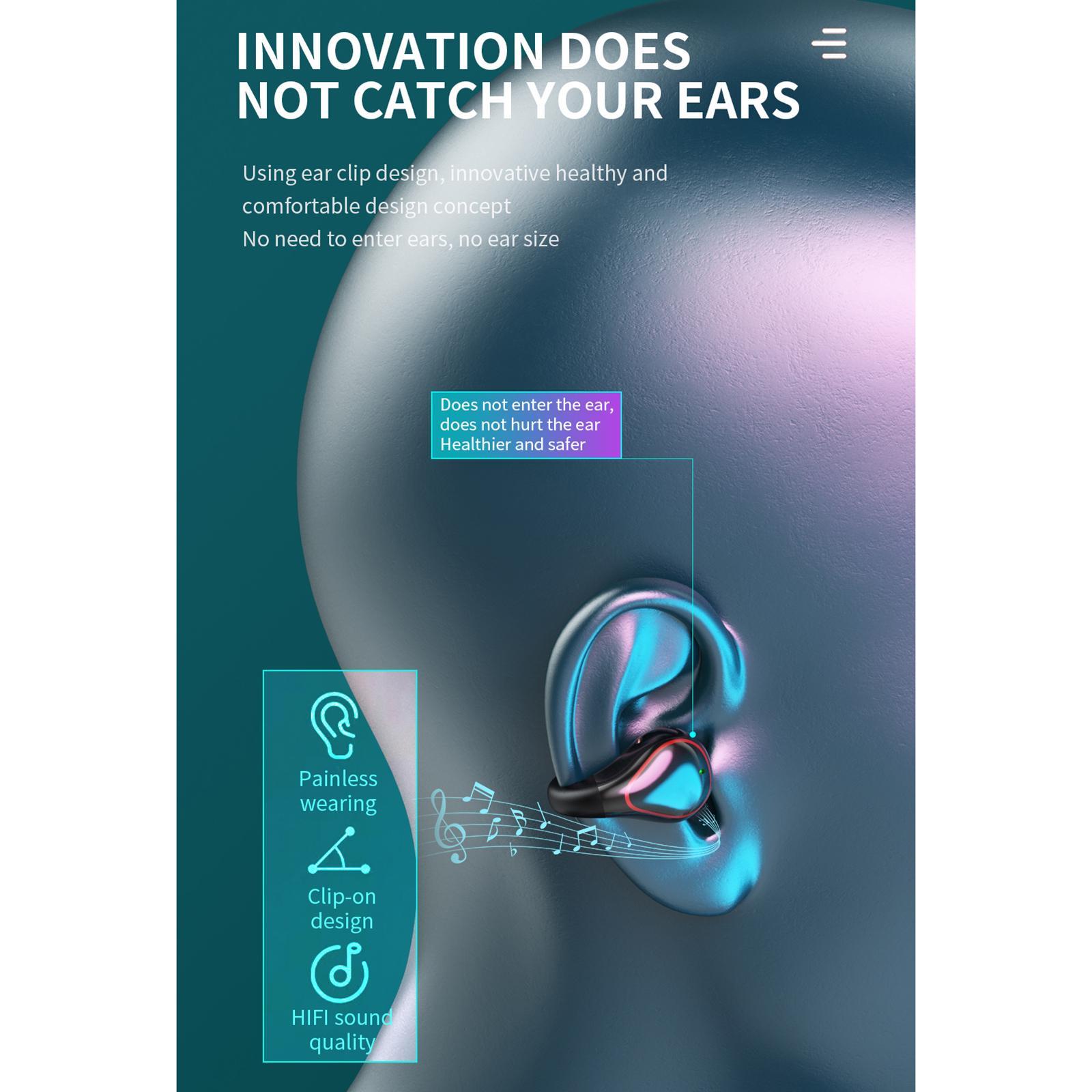 Bone Conduction Earbuds with Charging Case Stereo for Gaming Cycling