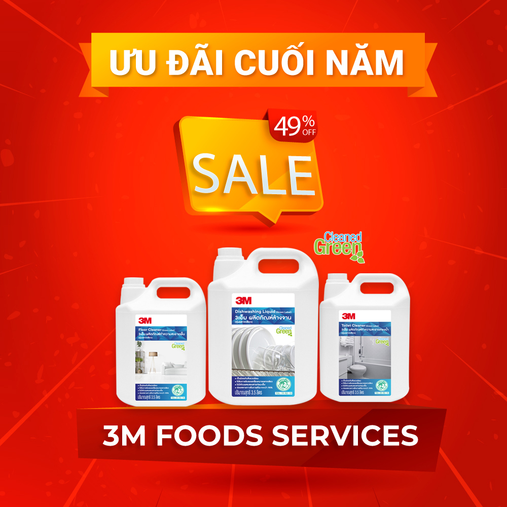 Nước Tẩy Rửa Nhà Vệ Sinh 3M Toilet Cleaner, Không Có Đặc Tính Acid, Không Làm Hư Bề Mặt Vệ Sinh, Can 3,5 Lít