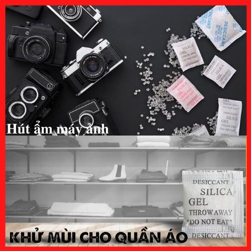 (Mới) Gói Chống Ẩm đóng túi 1kg loại 1/2/3/5/10/20/50/100/500g Silicagel - Hạt chống ẩm mốc, khử mùi