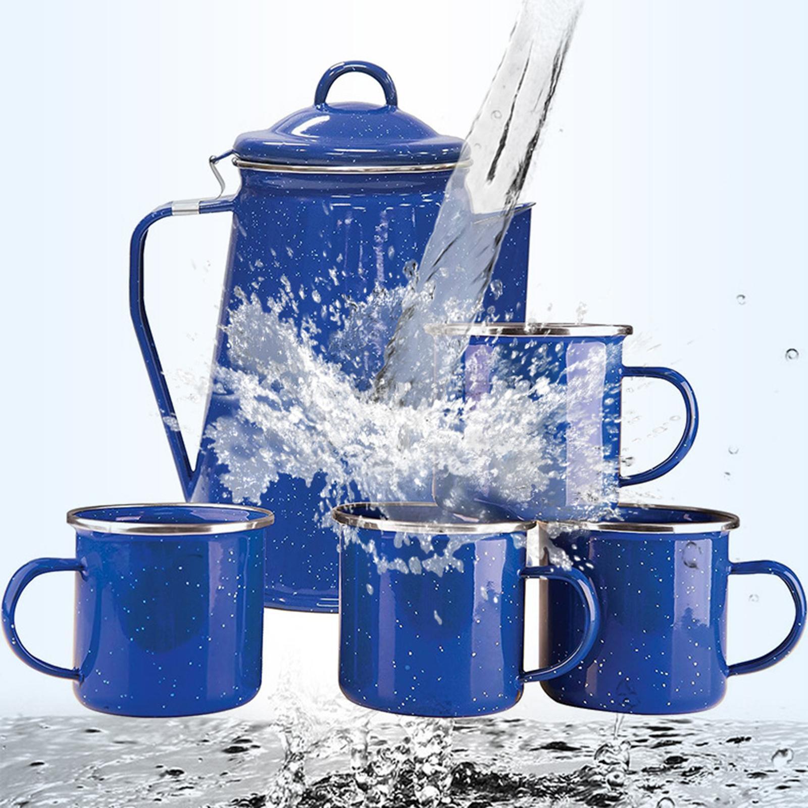 Enamel Coffee Kettle Water Pot Durable Cold Water Tea Pot Outdoor Coffee Pot