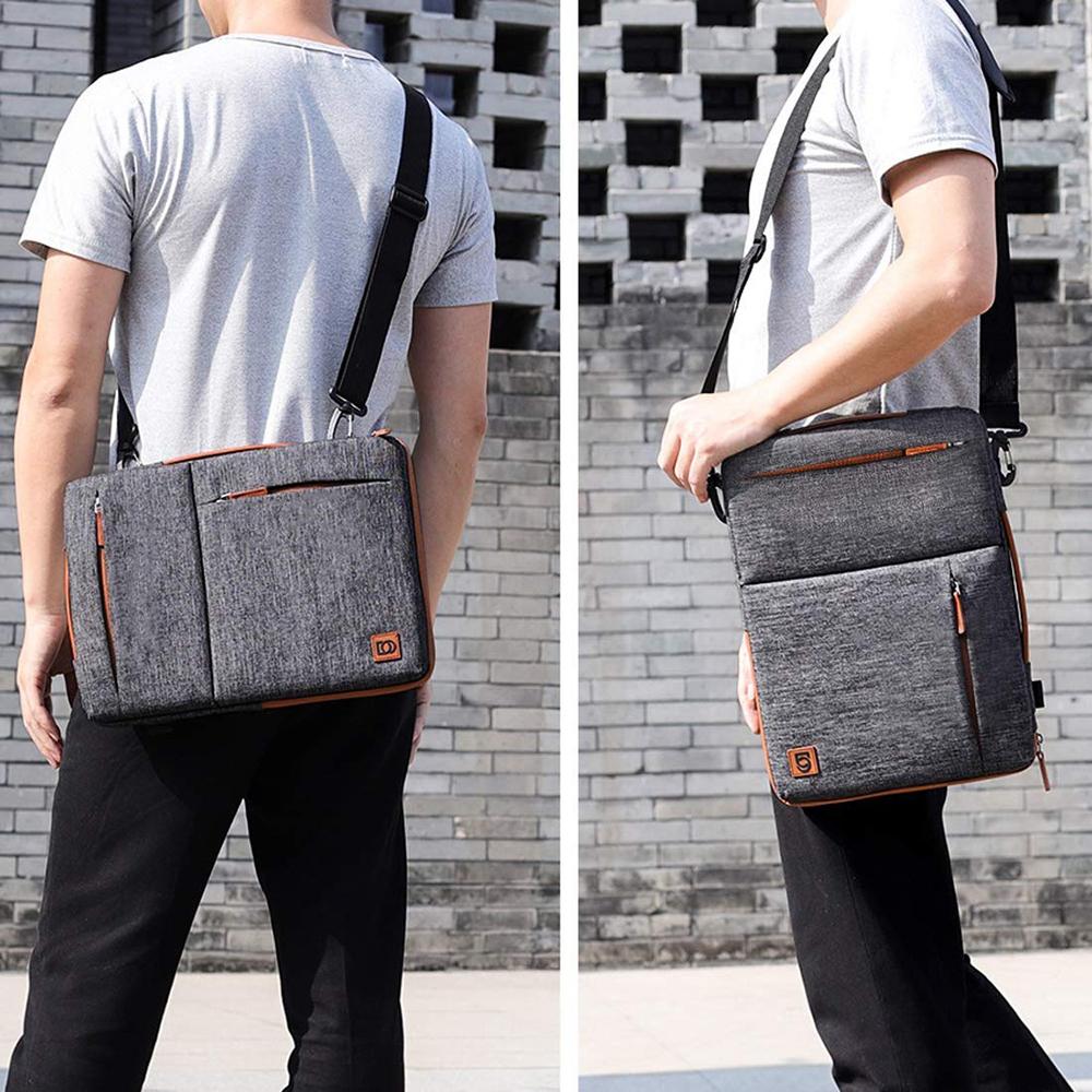 Đa Sử Dụng Dây Đeo Túi Đựng Laptop Có Tay Cầm Cho 10 "13" 14 "15.6" 17 "Túi Chống Sốc Laptop Máy Tính Túi Đựng Máy Tính Xách Tay, màu Xám