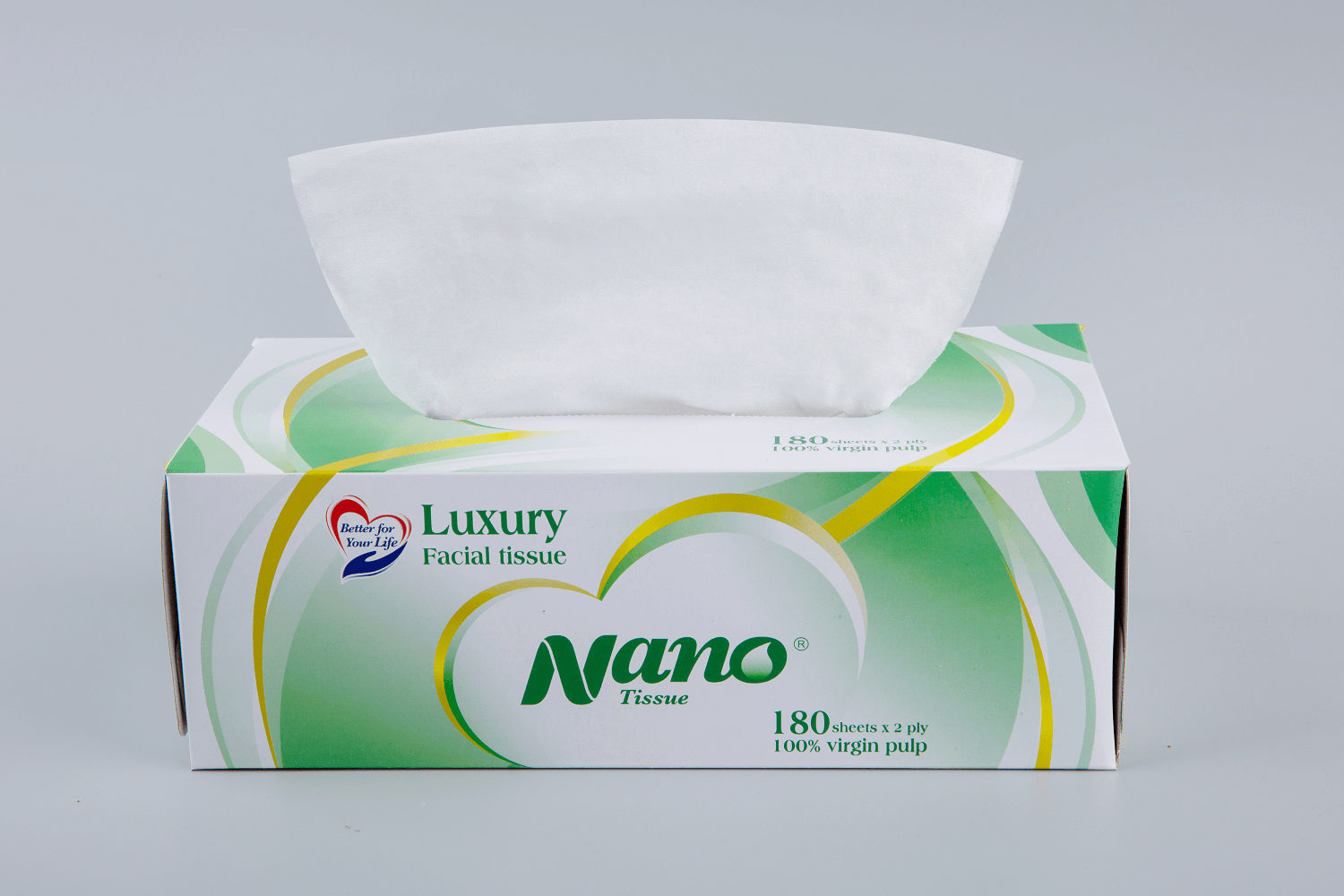 Combo 5 hộp khăn giấy rút Nano, khăn giấy lụa nano 2 lớp hộp 180 tờ tiện dụng, an toàn- Nano Tissue