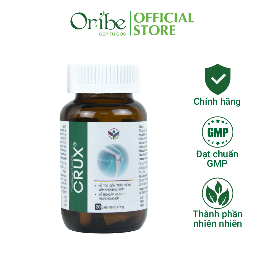 Combo 3 Viên uống + 1 Kem Thoa Giảm Sưng Đau , Chống Thoái Hóa Khớp, Tăng Cường Vận Động Crux