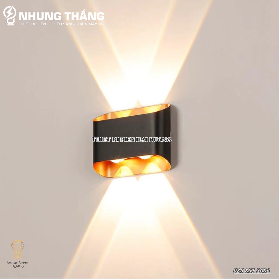 Nhiều Mẫu - Đèn Hắt Tường Chống Nước 2 Đầu Chiếu Sáng DT-22092 - Thân Nhôm - Chip Led Siêu Sáng