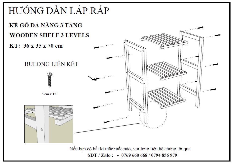 Kệ tab đầu giường - kệ đa năng 3 tầng