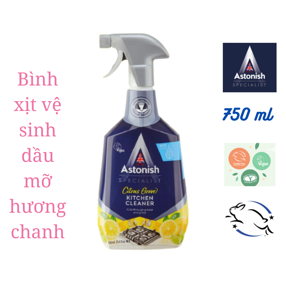 NƯỚC LAU BẾP CHANH TƯƠI ASTONISH C6760 750ML