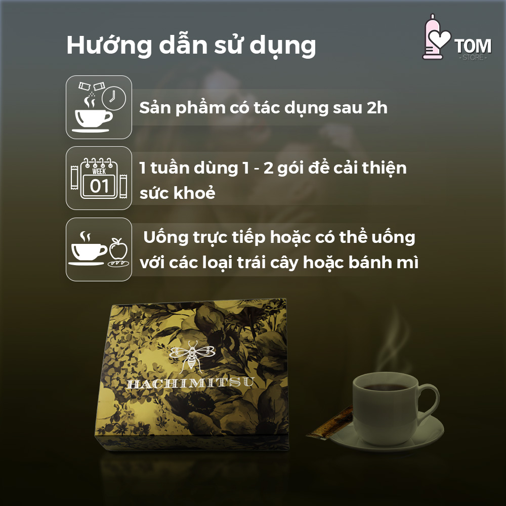 Bộ 5 gói tinh chất mật ong tăng cường sức khoẻ nam giới Hachimitsu | Gói 20g