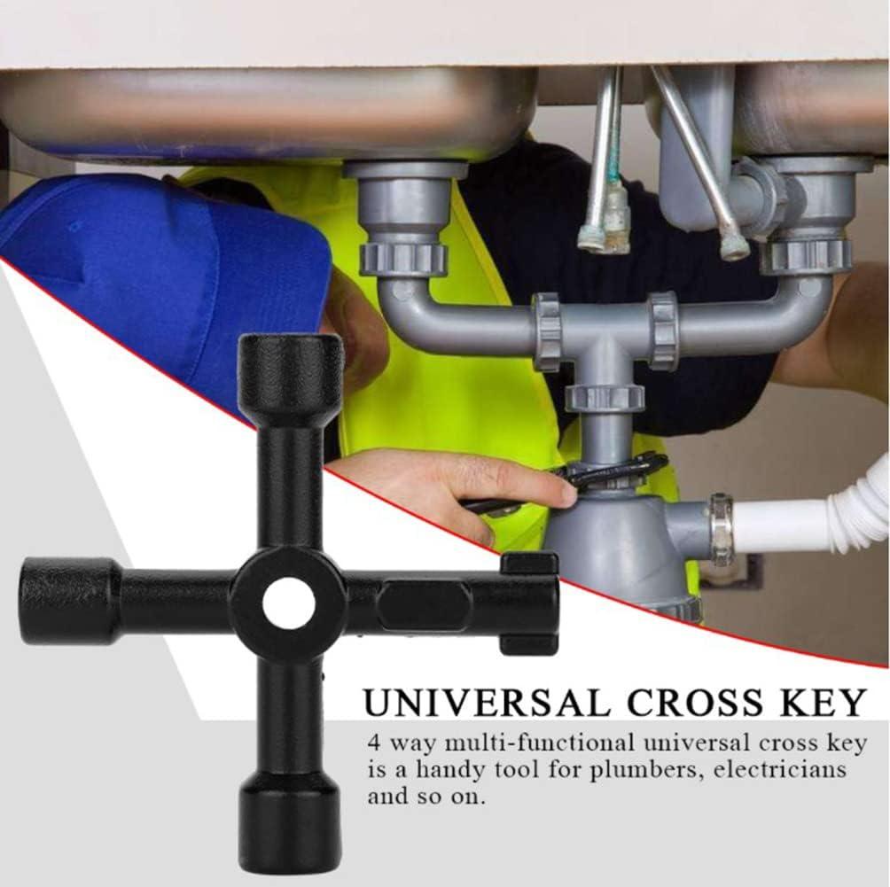 2 Cái Chìa Khóa Đa Năng 4 Chiều, Chìa Khóa 4 Chiều, Chìa Khóa Hộp Điện, Chìa Khóa Đồng Hồ Gas, cho Hộp Đồng Hồ Điện Nước Gas Hộp Tủ Tủ Chìa Khóa Mở Tủ