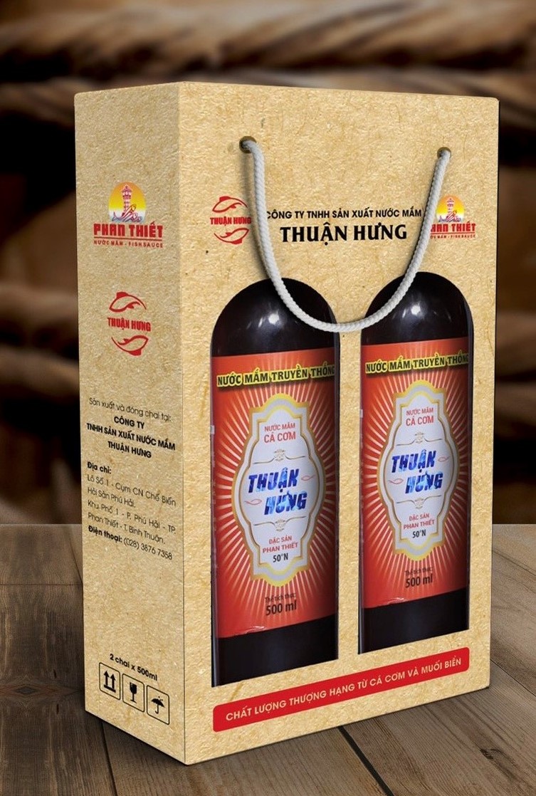 NƯỚC MẮM PHAN THIẾT CHAI THỦY TINH - THUẬN HƯNG 50 ĐẠM/1 HỘP 2 CHAI 500ML