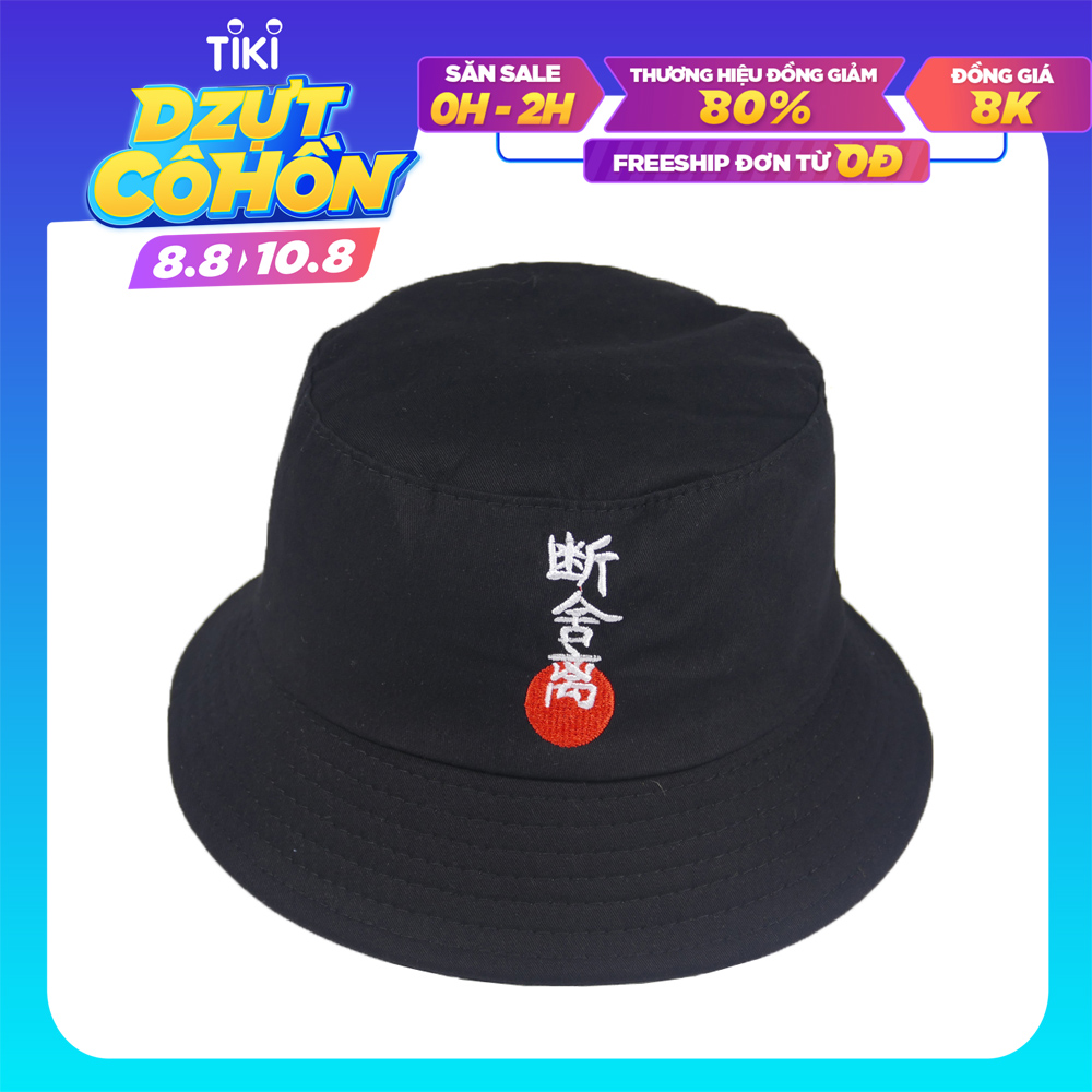 Nón bucket tai bèo thêu chữ Nhật - Lời thề Samurai phong cách thời trang cá tính - Hạnh Dương