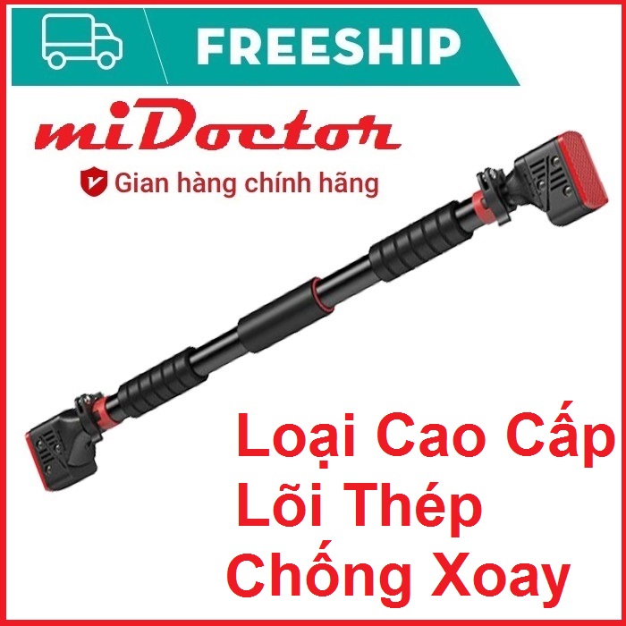 Xà Đơn Treo Tường Gắn Cửa Đa Năng Độ Dài Tùy Chỉnh Giúp Bạn Tập Gym, Tập Cơ Bụng, Cơ Vai, Cơ Xô 60-120Cm - Chính Hãng miDoctor