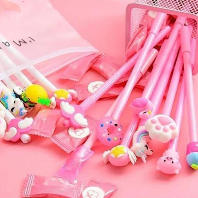 SET 20 BÚT NƯỚC HÌNH CUTE KÈM TÚI ZIP ( hàng cao cấp)