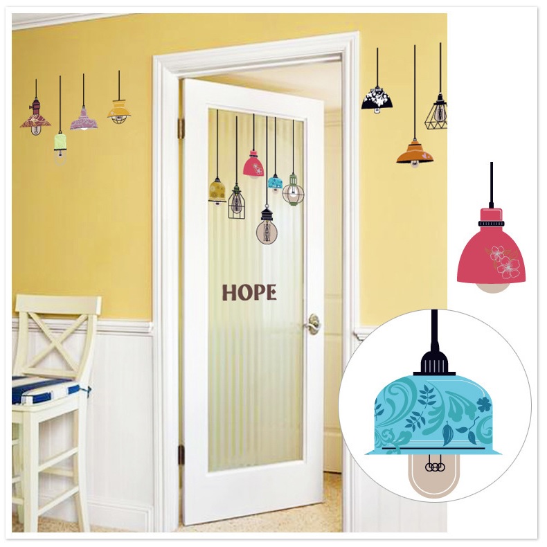 Decal dán tường Đèn treo 6 AmyShop DKN080
