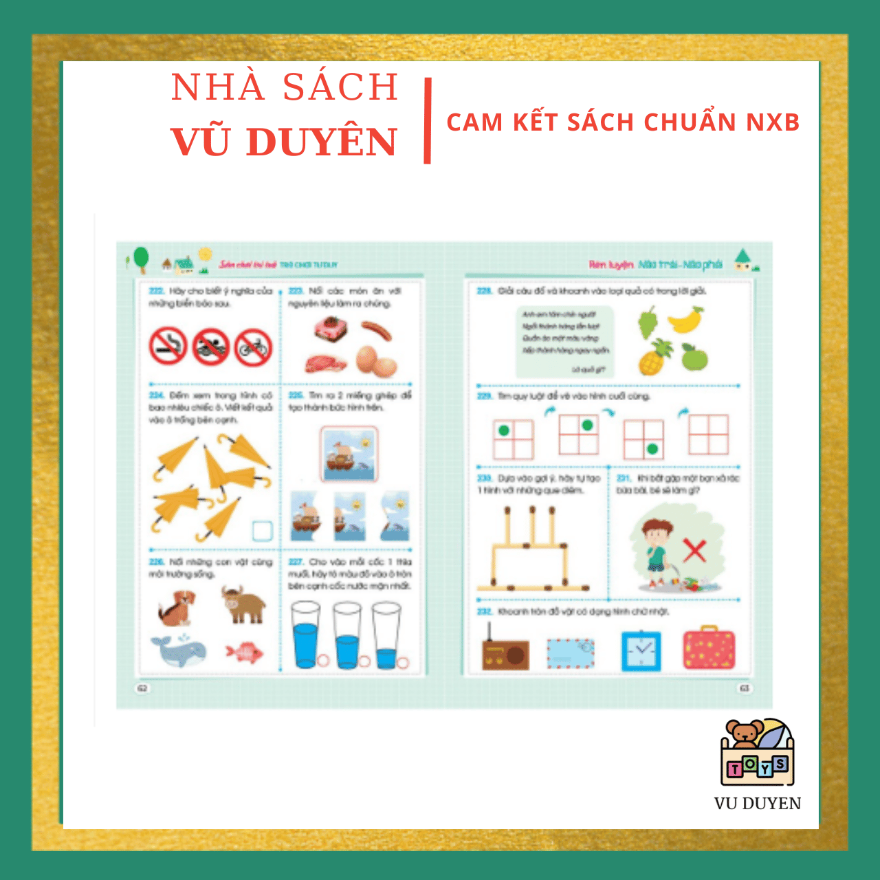 Sách - Bộ 3 Cuốn Sân Chơi Trí Tuệ - Trò Chơi Tư Duy Rèn Luyện Não Trái Não Phải - Dành cho trẻ từ 3-6 tuổi