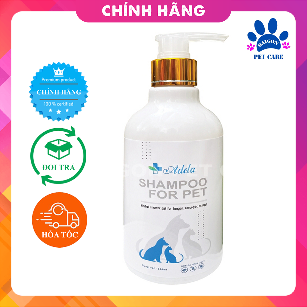 Sữa tắm dưỡng lông Shampoo For Pet hỗ trợ phòng và trị nấm, ve, ghẻ, bọ chét, viêm da cho chó mèo