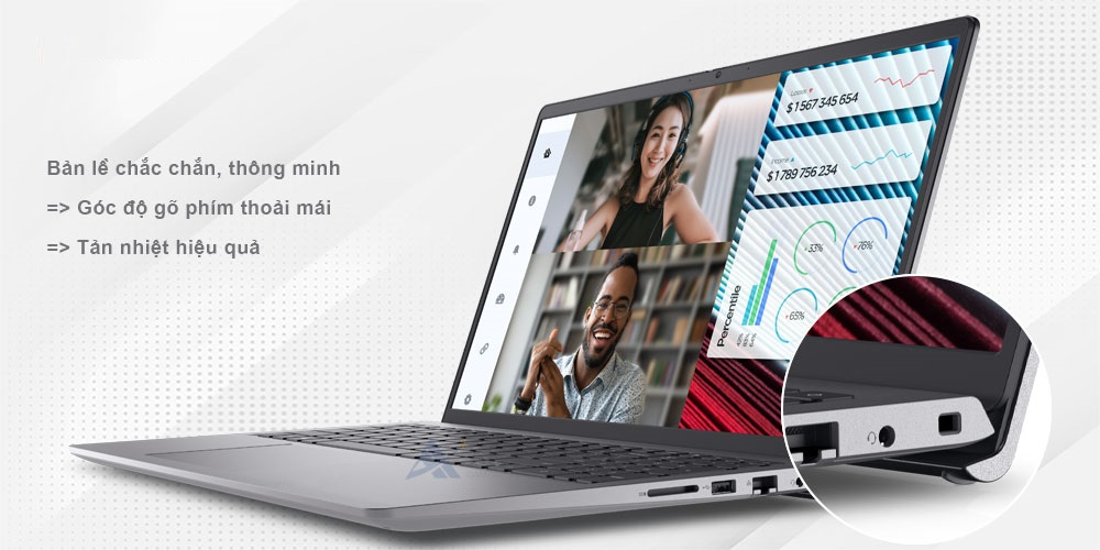 Máy Tính Xách Tay Laptop Dell Vostro 15 3520 5M2TT1 Core i3-1215U, 8GD4, 512SSD, 15.6FHD, 3C41WHr, W11SL+OFFICE HOME_ST, ProSup, XÁM - Hàng Chính Hãng