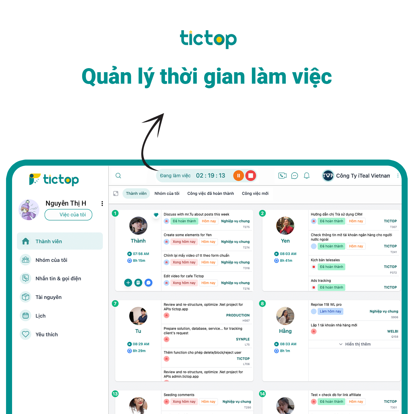 Tictop - Phần Mềm Quản Lý Công Việc phiên bản BASIC / TICTOP-FREE