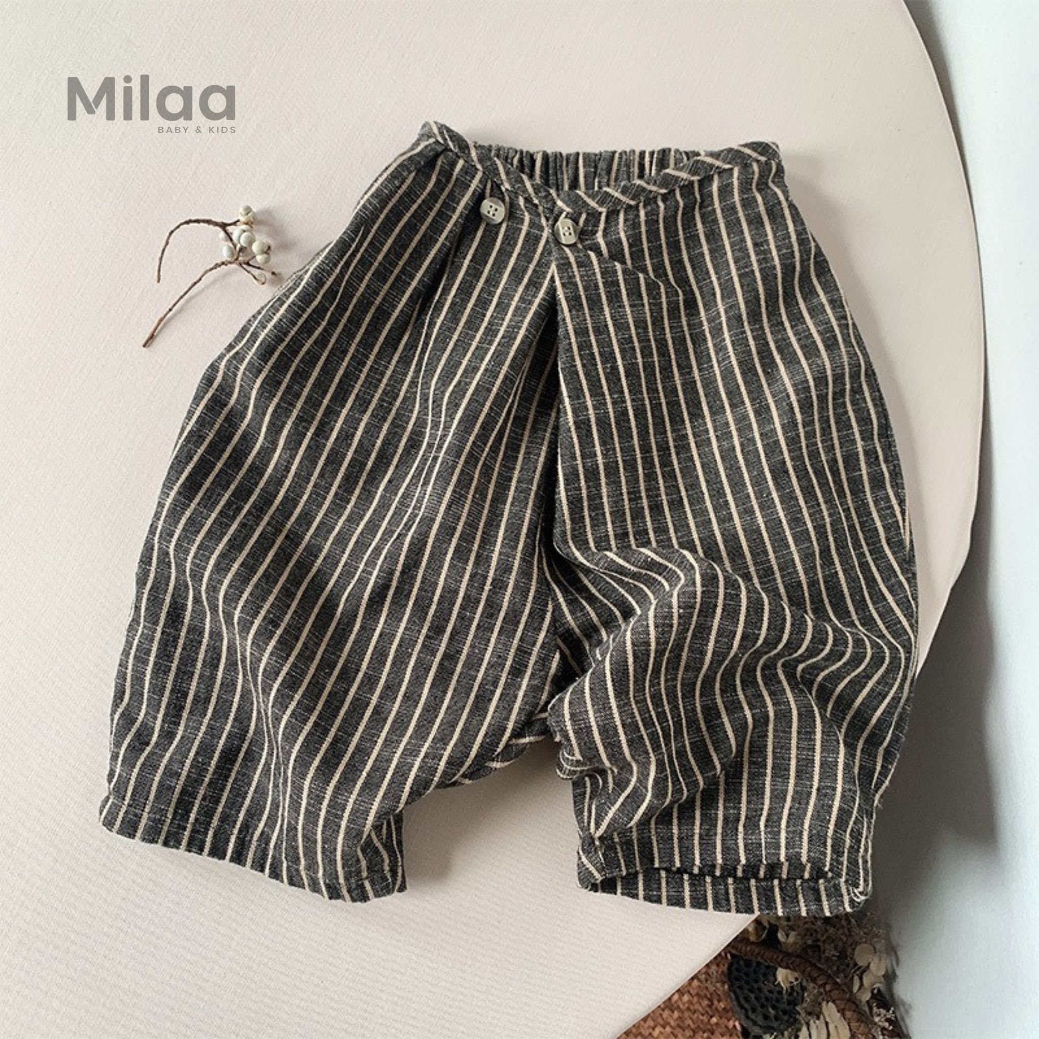 Quần Lửng Linen Phong Cách Cho Bé Cưng MiLaa Kids QL0202