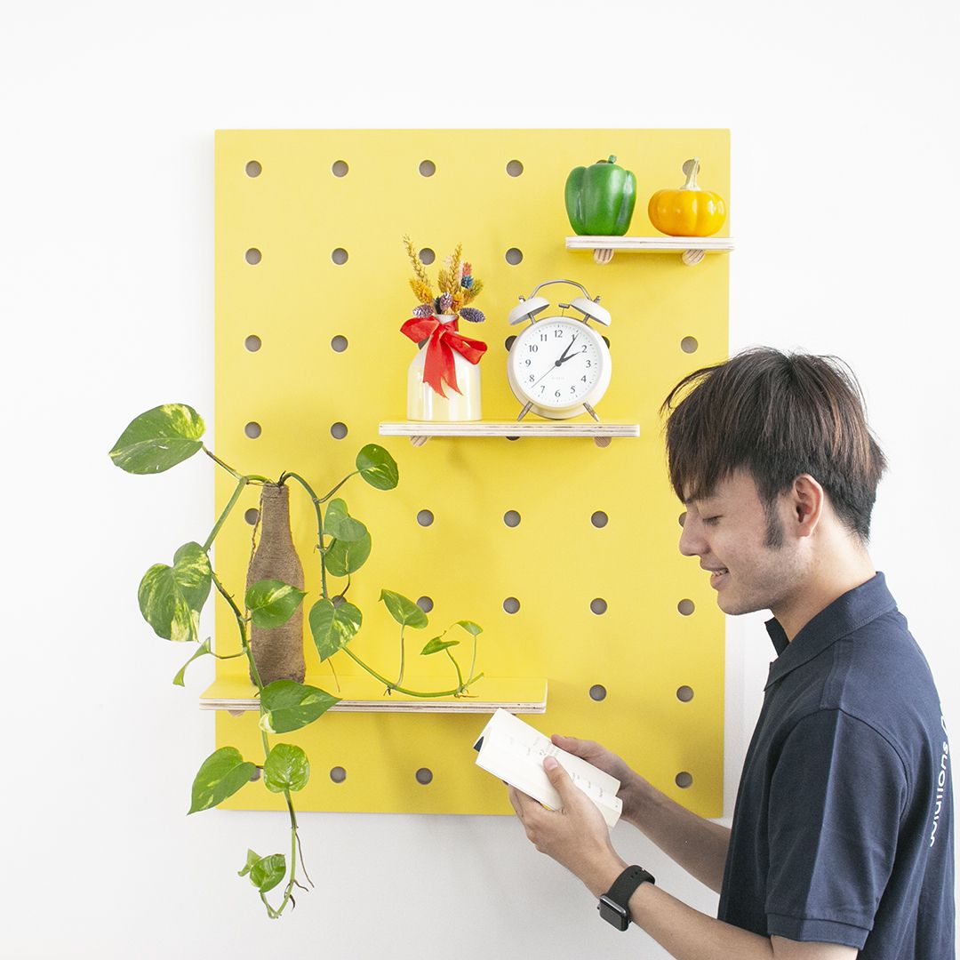 Bảng Gỗ Đục Lỗ SMLIFE Pegboard 80x60cm - Bảng Trang Trí Bằng Gỗ Plywood Phủ Laminate Cao Cấp