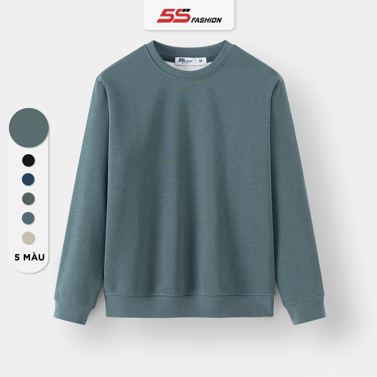 Áo Thun Ấm Tay Dài Nam 5S FASHION Soft-Warm Chất Nỉ Mềm Mịn, Dày Dặn, Trơn Basic Dễ Mặc (ANI24027)
