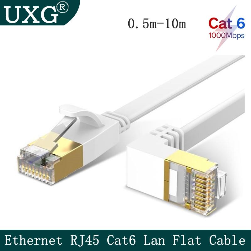 90 Độ CAT6 Phẳng Cáp Ethernet 1000Mbps 250MHz CAT6 RJ45 Mạng Ethernet Dây Cáp LAN Cho Máy Tính Router laptop