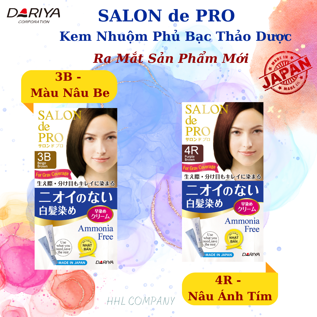 Kem nhuộm tóc Salon de Pro 4R - Nâu Ánh Tím