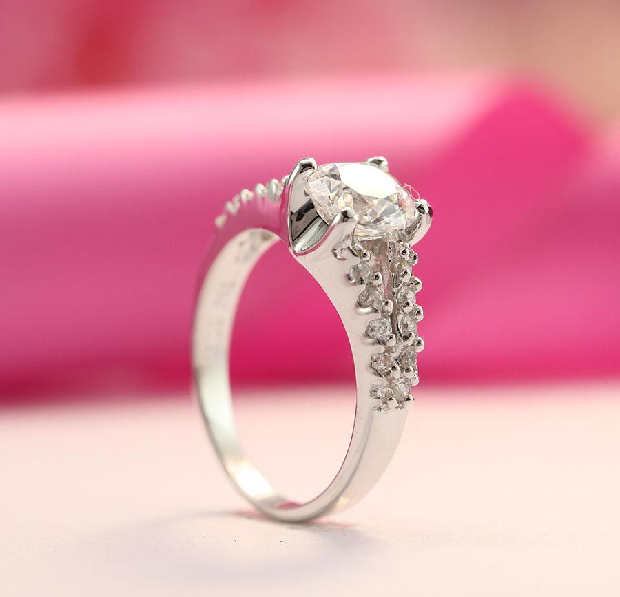 Nhẫn bạc nữ đẹp đính đá tinh tế NN0164