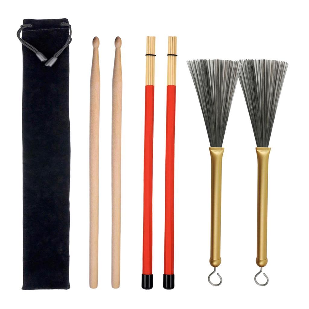 Phép Lạ Chiếu Gỗ 5A Dùi Trống & Dây Bàn Chải & Cần Cắm Bàn Chải Phụ Kiện Trống Phần