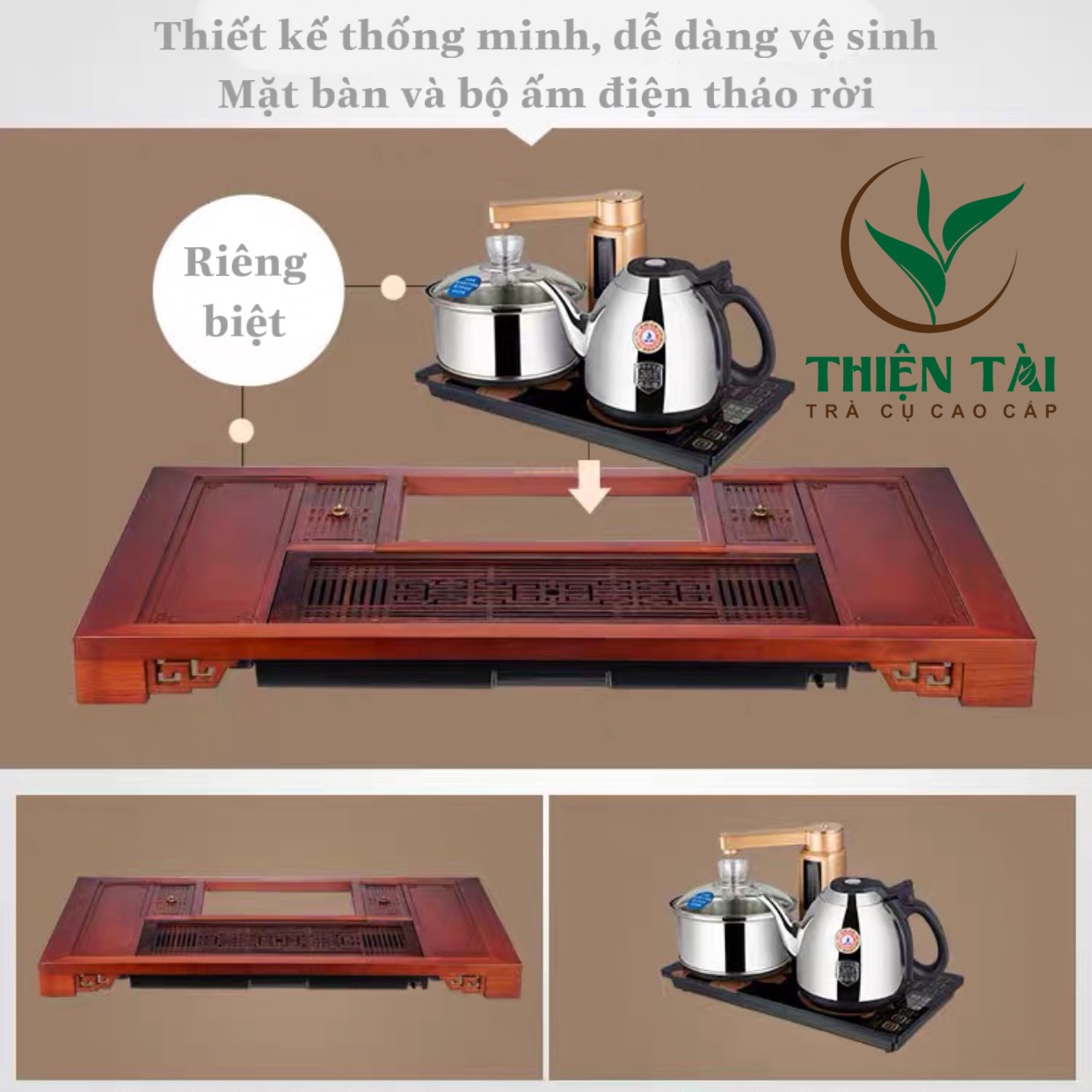 Bộ Bàn Trà Ấm Điện K-818