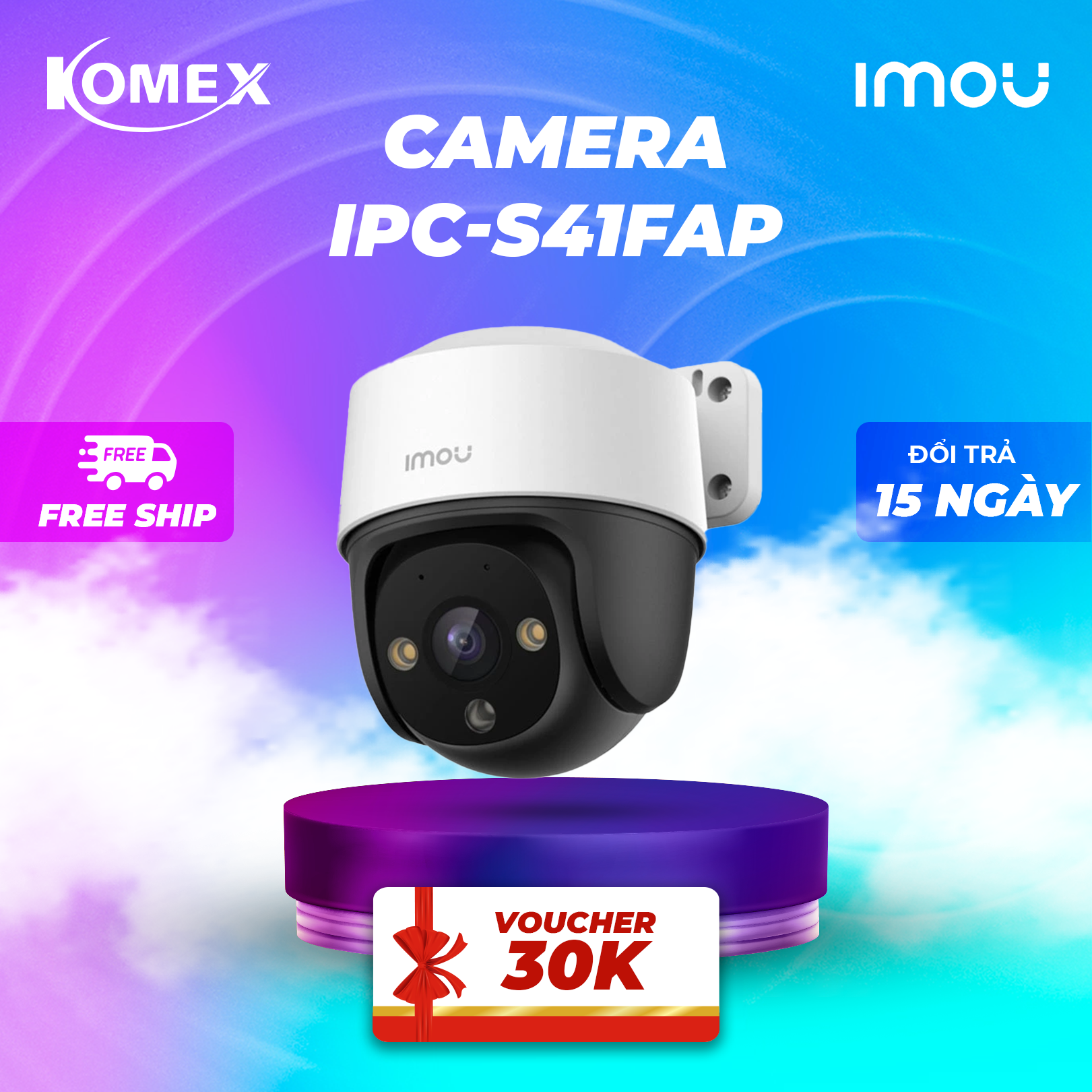 Camera WIFI Ngoài Trời IMOU CRUISER SE IPC - S21FAP/S41FAP - Hàng Chính Hãng