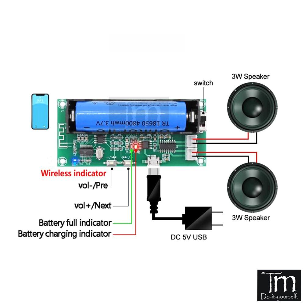 Mạch Loa Bluetooth 2*3W PAM8403 (XH-M153)