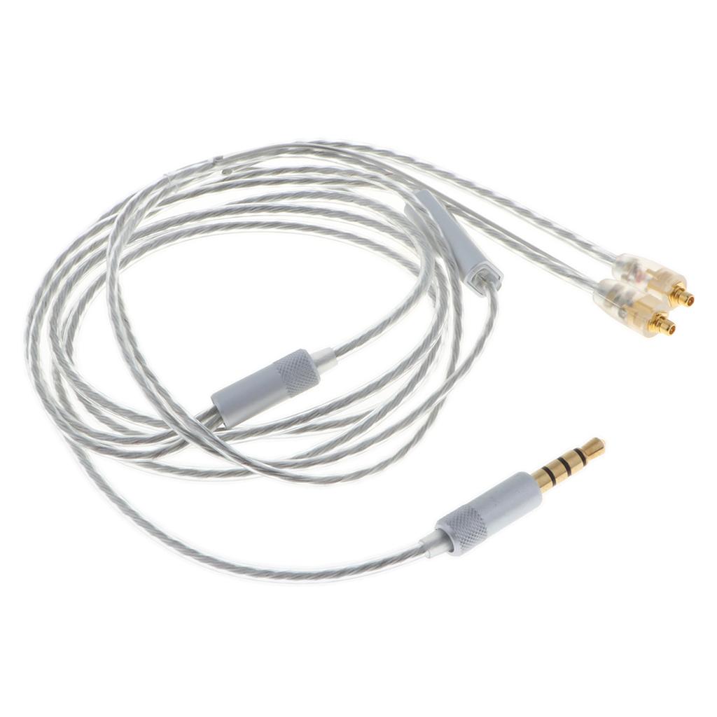 OCC  Plated Upgrade Cable Cord Wire with Mic for  Earphone