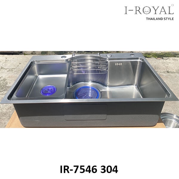 Bồn Rửa Chén Inox 1 Hộc Lớn Royal Sanp R 7546 Cho Không Gian Rửa Thoải Mái