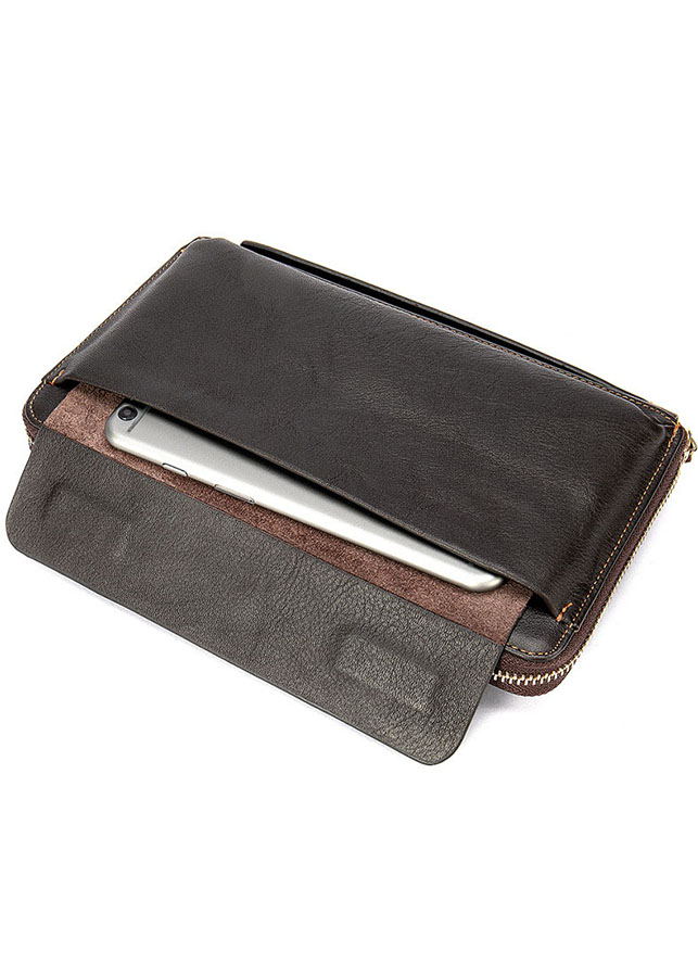 Clutch da thật - Ví cầm tay nam da bò BHM9043