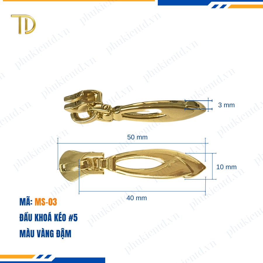 Đầu khóa kéo túi xách, đầu khóa kéo thay thế, đầu khóa kéo balo răng 5, Mạ điện độ bền 5-8 năm