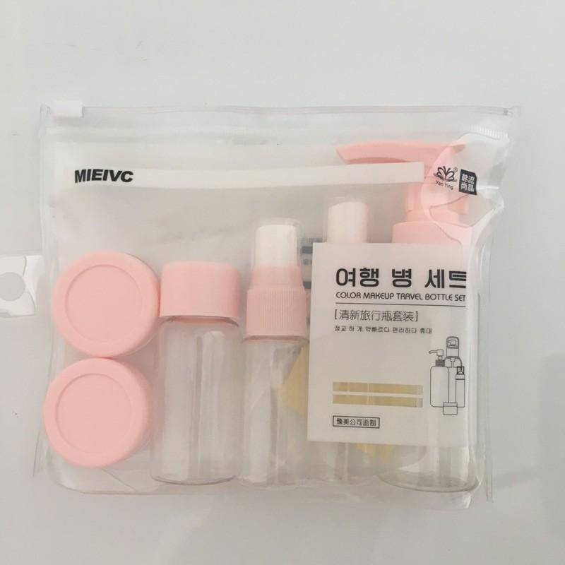 Combo 2 bộ chiết mỹ phẩm 7 chi tiết Hàn Quốc