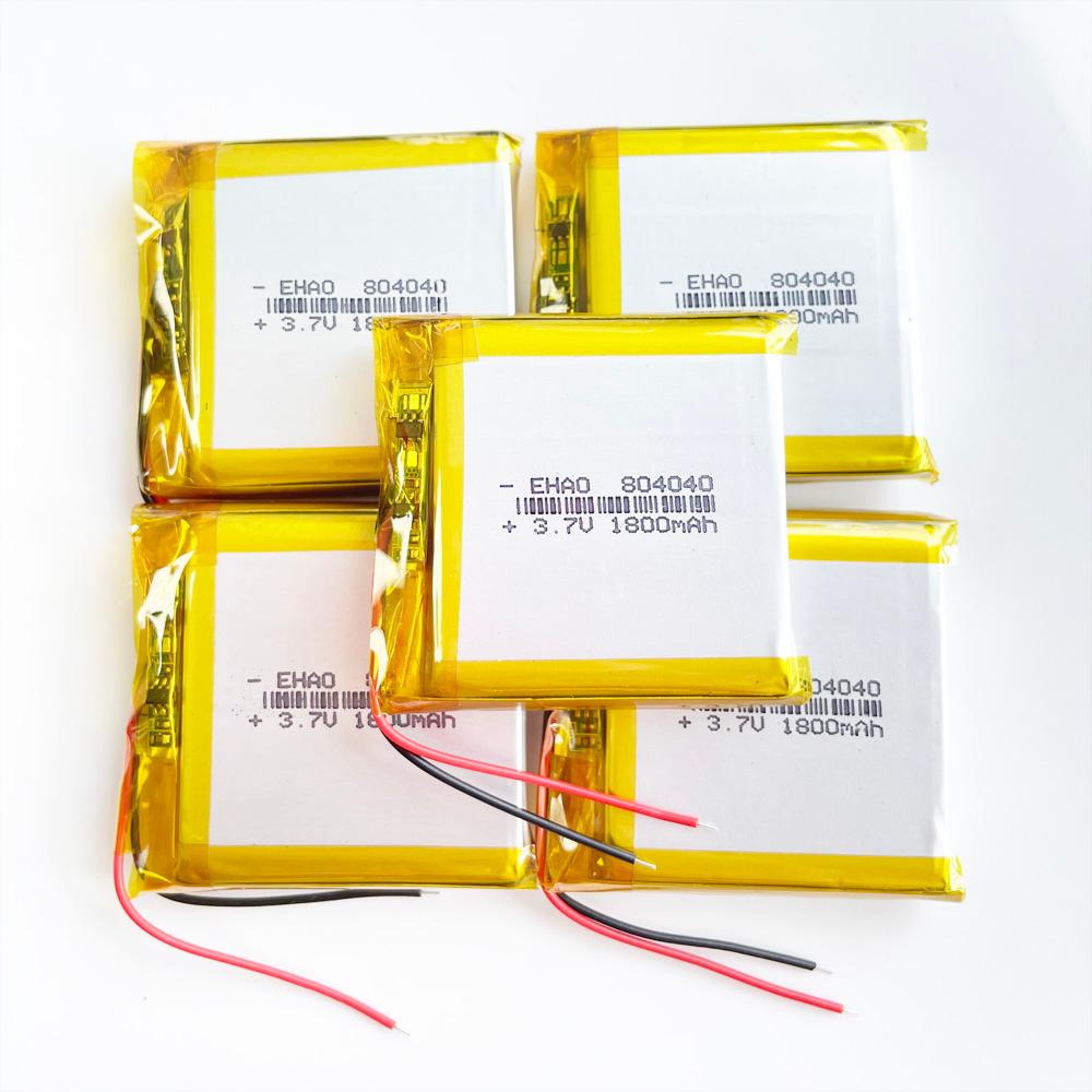 5 Pin Sạc Lithium Polymer LiPo 3.7V 1800M 804040 Cho Mp3 GPS PSP DVD Điện Thoại Di Động Trò Chơi Điện Tử Miếng Lót Sách Điện Tử