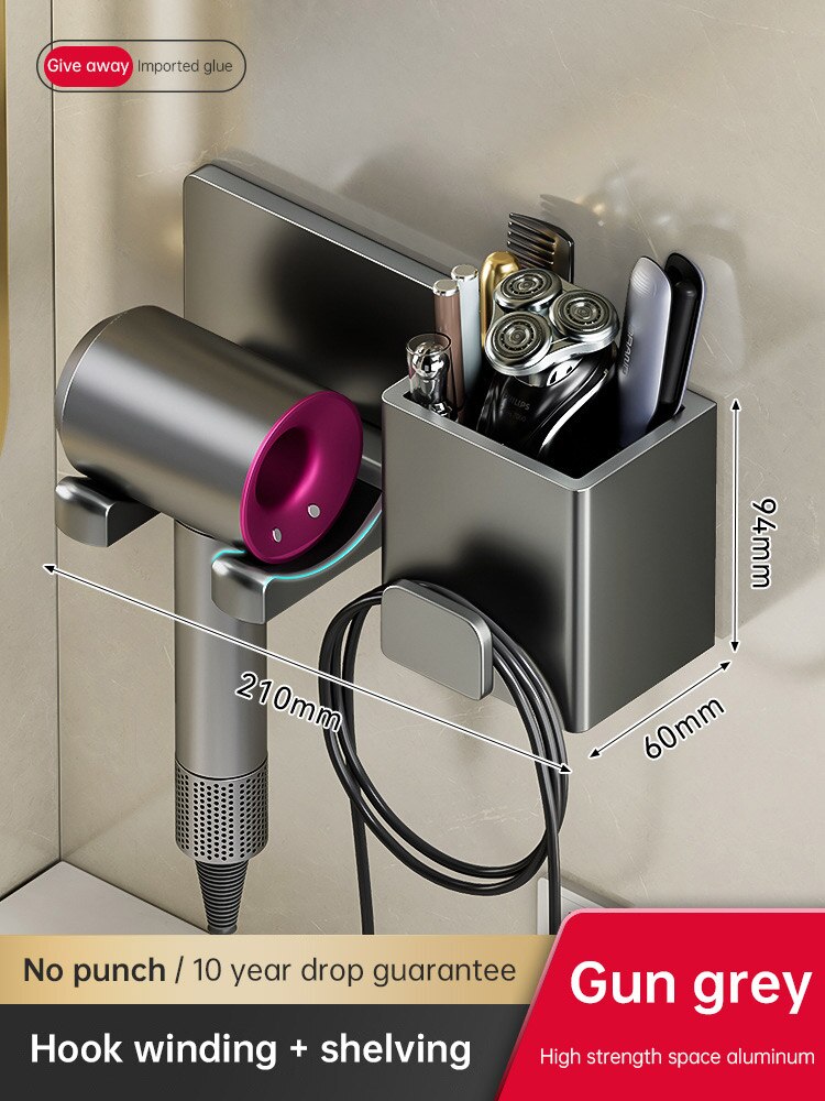 Giá đỡ máy sấy tóc treo tường nhà tắm Hair Dryer Holder