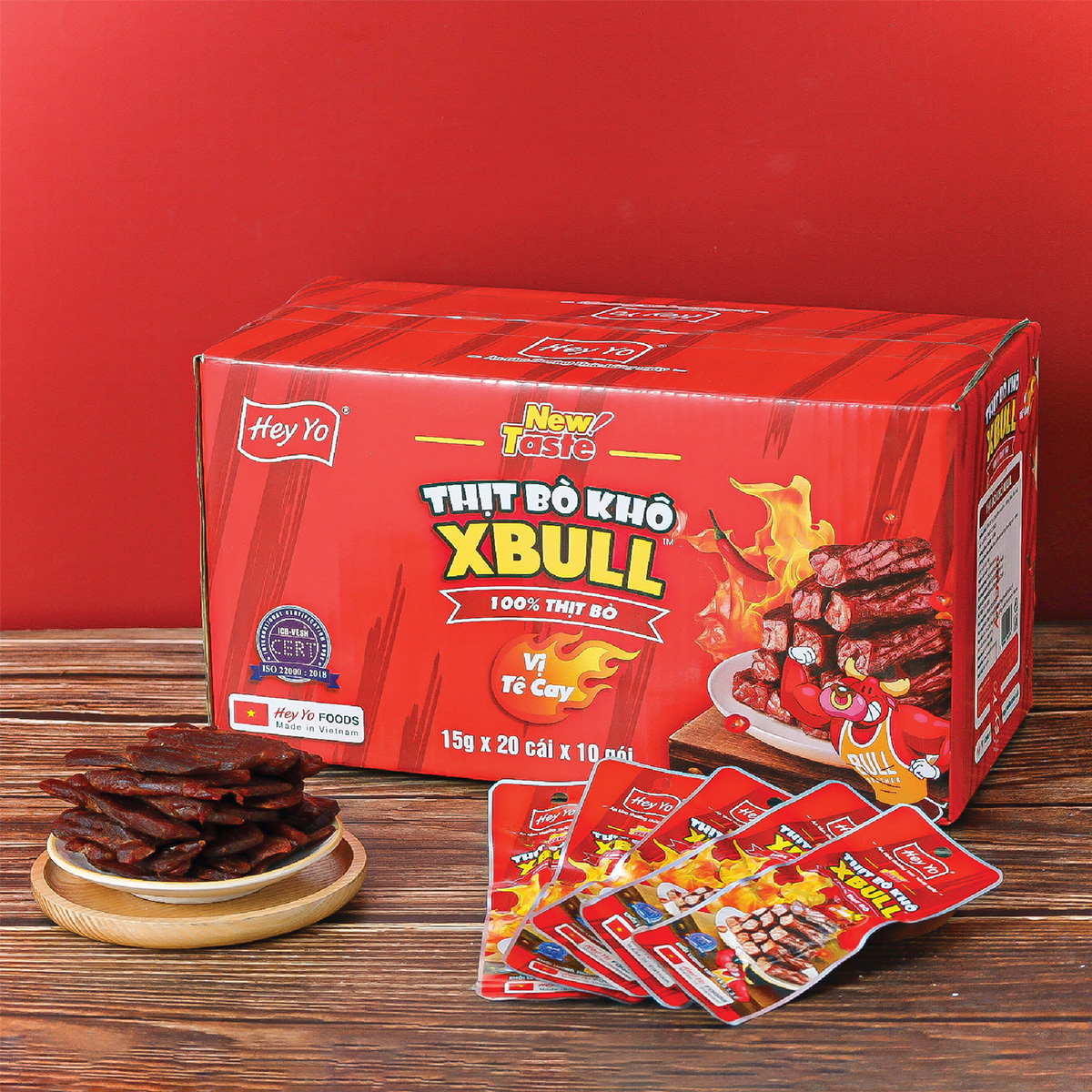 (Mua 2 tính 1) Combo khô bò vị tê cay, ngũ hương Xbull thơm ngon chính hãng đảm bảo VSATTP