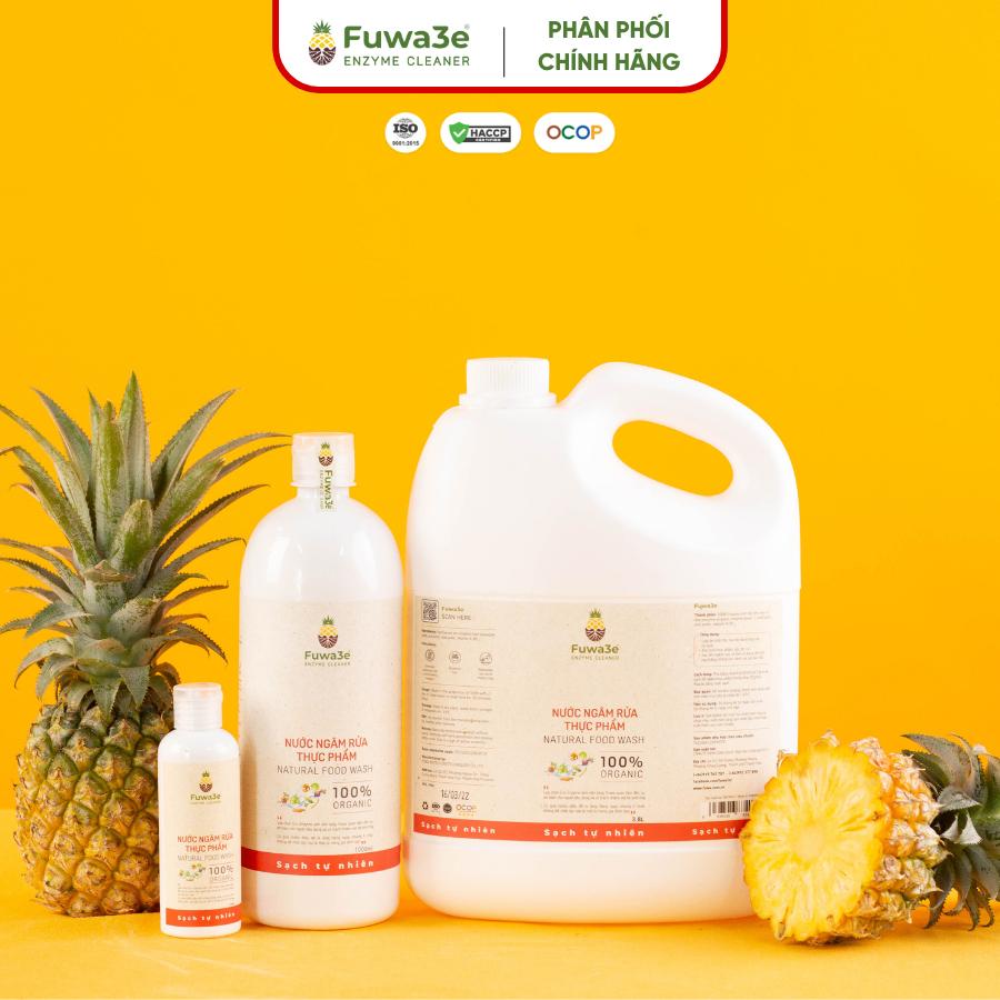 [ Nước ngâm rửa thực phẩm Fuwa3e 3.8L enzym 100%] loại bỏ chất độc khử mùi tanh thịt cá giữ độ tươi