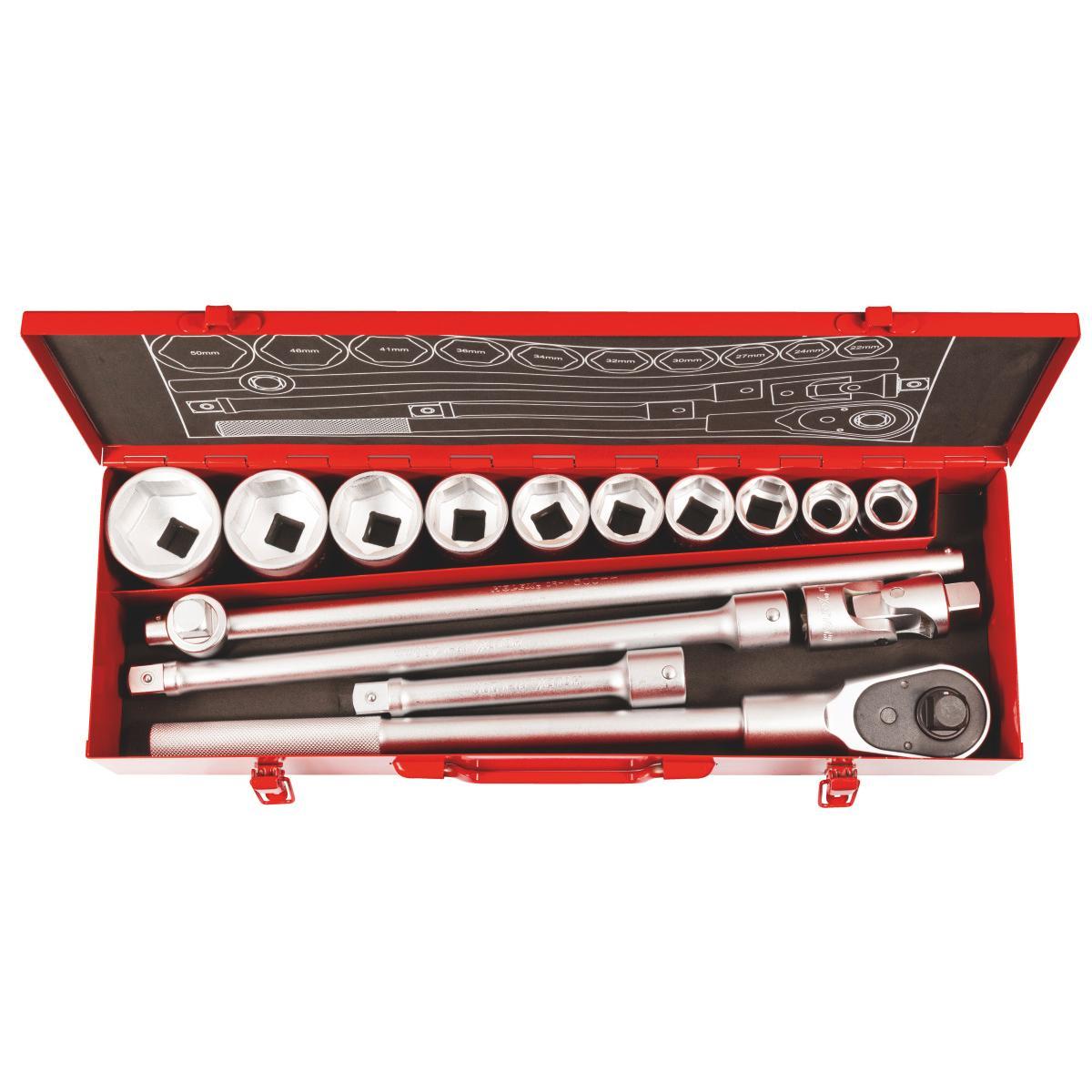 SOCKET SET 3/4 SQUARE DRIVE, 15 PIECES-644200