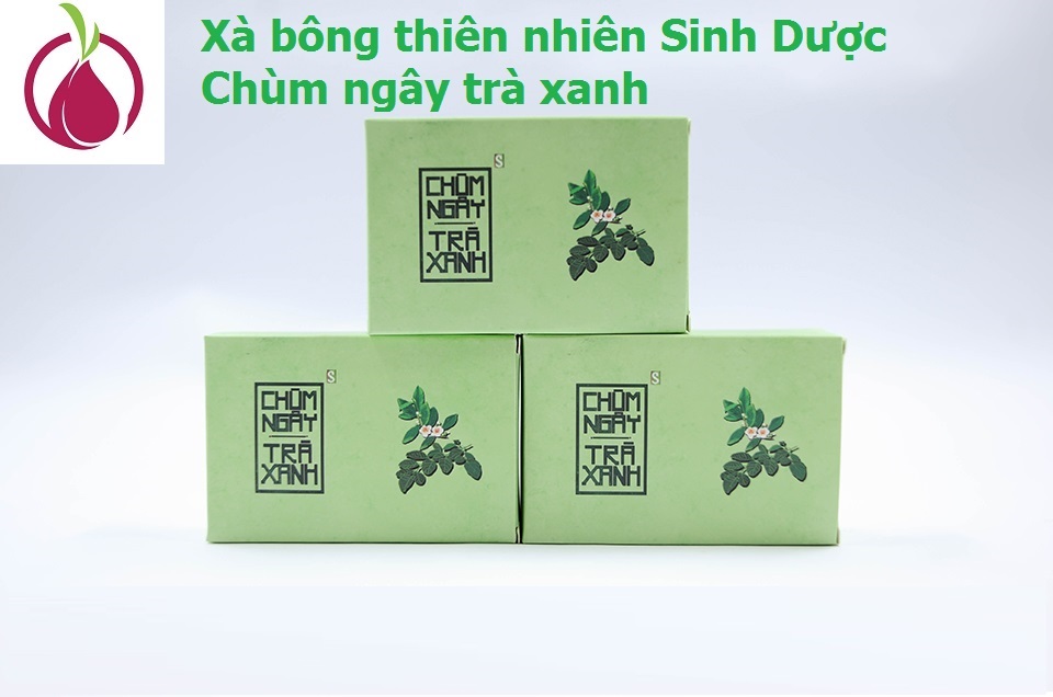 Set 3 bánh Xà bông tắm gội đầu Sinh Dược Chùm ngây trà xanh giảm mụn, dưỡng trắng da, an toàn cho bé và mẹ - 100% làm từ dược liệu thiên nhiên/ xà phòng handmade 100gr