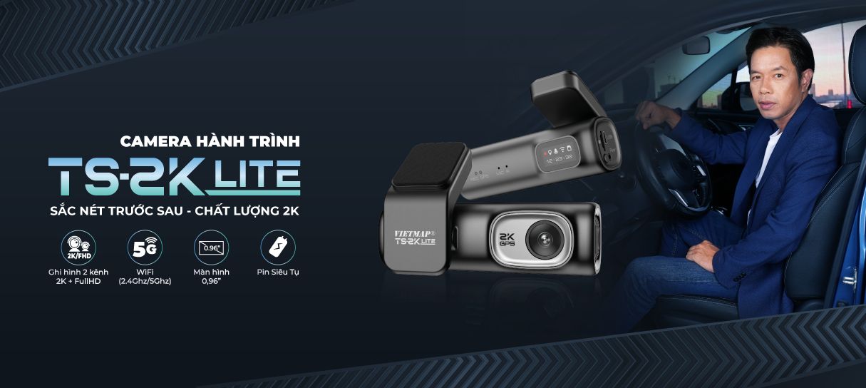 CAMERA HÀNH TRÌNH VIETMAP TS-2K LITE CHẤT LƯỢNG 2K - HÀNG CHÍNH HÃNG